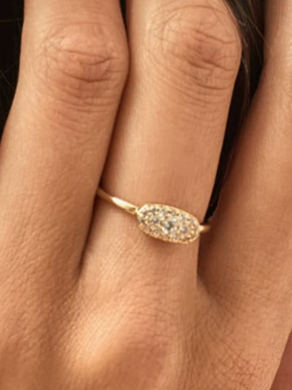 Kendra Scott Grayson Crystal SILVER ring - Picture 2 of 4